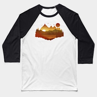 An autumn day in nature by the lake Baseball T-Shirt